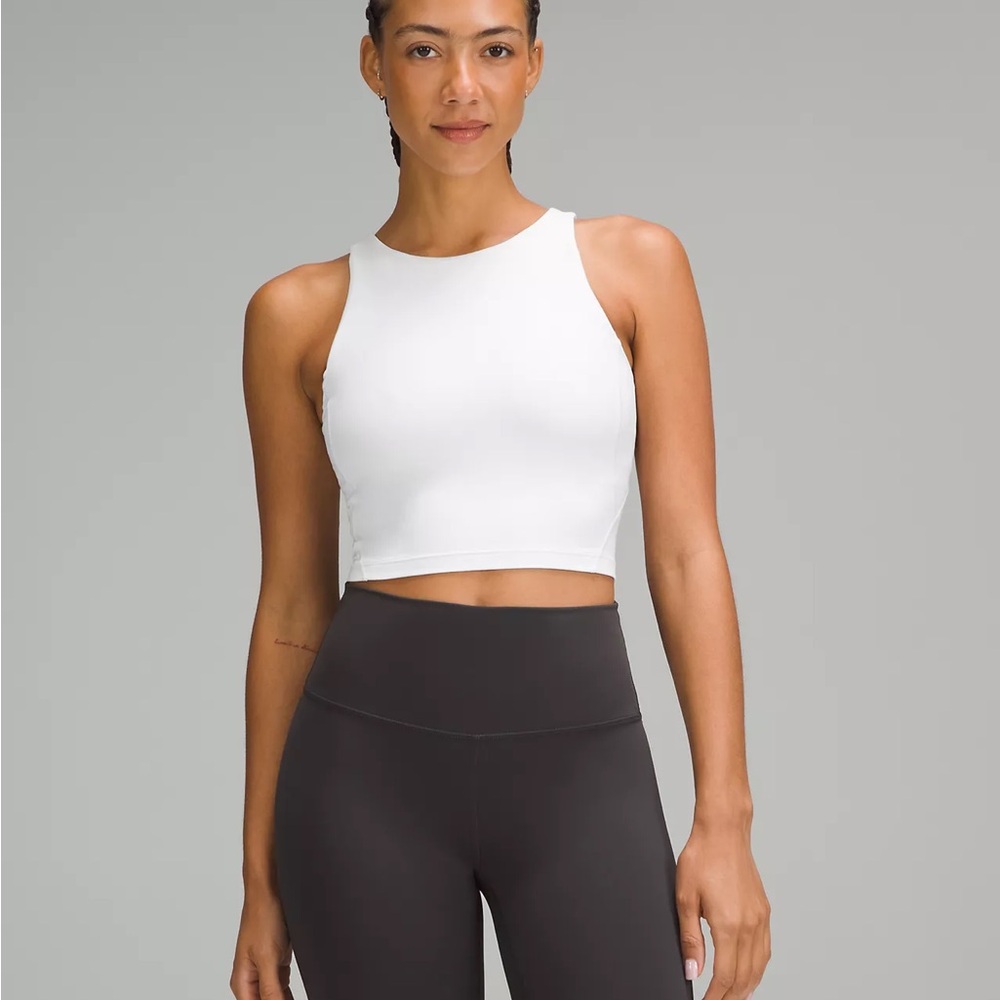 lululemon White High-Neck Tank Top